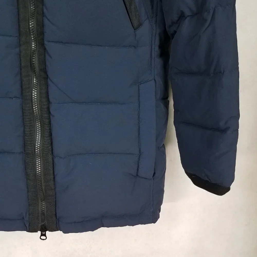 NWT MARC NY Andrew Marc Holden Jacket Coat Parka Duck Down Navy Hooded Mens L